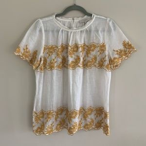Ivory + Mustard Blouse
